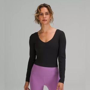 lululemon align long sleeve shirt Sz 8 Black NWT